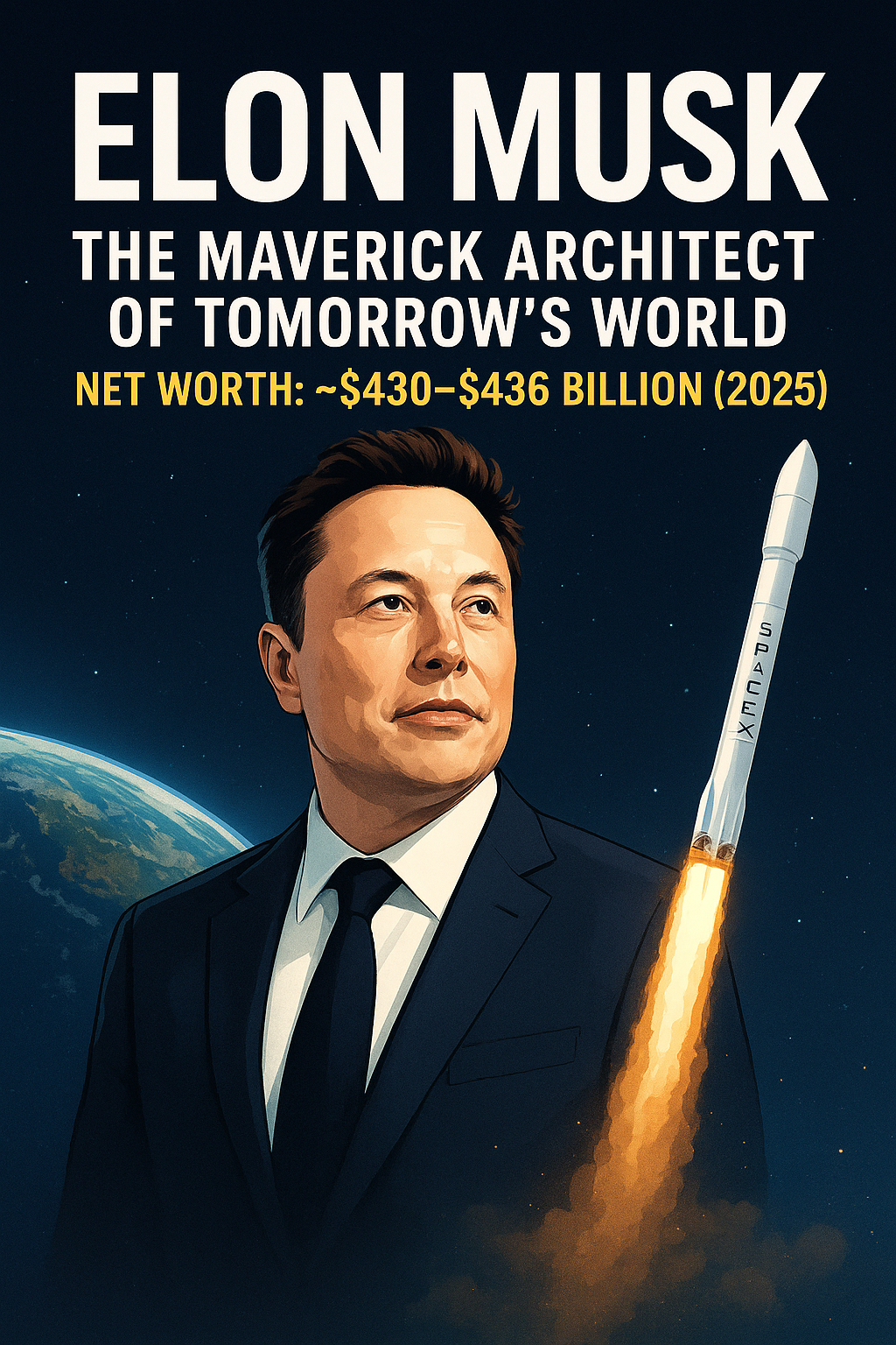 Elon Musk | The Maverick Architect of Tomorrow’s World | Net Worth: ~$430–$436 Billion (2025)